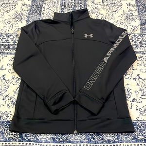 Under armour cold gear full zip jacket. Black color